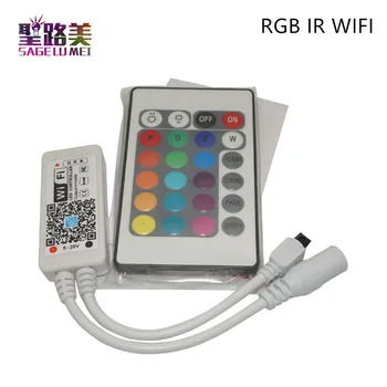 16Million krāsas Wifi RGB / RGBW led kontrolieris viedtālrunis, kontrolēt mūziku un taimera režīms magic mājas mini wifi led rgb kontrolieris