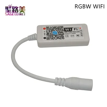 16Million krāsas Wifi RGB / RGBW led kontrolieris viedtālrunis, kontrolēt mūziku un taimera režīms magic mājas mini wifi led rgb kontrolieris