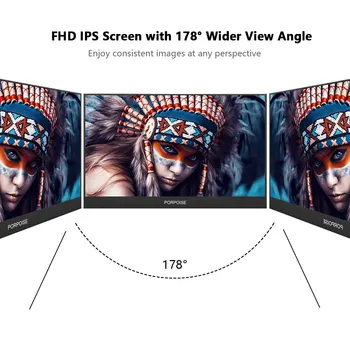 17.3 Collu Vakariņas Ultra-šaurās Robežas HDR Portatīvo Monitoru, 1920 * 1080P IPS Ekrānu Attiecībā uz PS3 PS4 vai XBOX Auto Displejs, PC, Mac