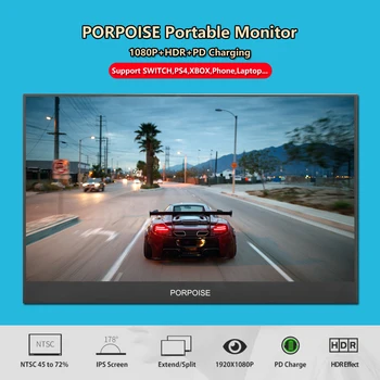 17.3 Collu Vakariņas Ultra-šaurās Robežas HDR Portatīvo Monitoru, 1920 * 1080P IPS Ekrānu Attiecībā uz PS3 PS4 vai XBOX Auto Displejs, PC, Mac