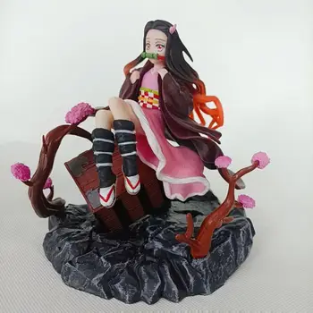 18 cm Anime Demon Slayer Kimetsu nav Yaiba Kamado Nezuko meitene PVC Rīcības Attēls Rotaļlietu GK Statuja Pieaugušo Kolekcionējamus Modeļu Lelle Dāvanu