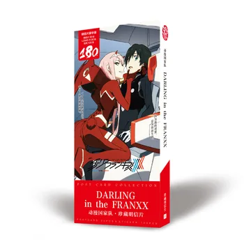 180 Gab./Komplekts DARLING, jo FRANXX DITF Liela Pastkaršu Pastkartes, Uzlīmes, Liela Pastkaršu Vēstījumu Auto Anime Ap