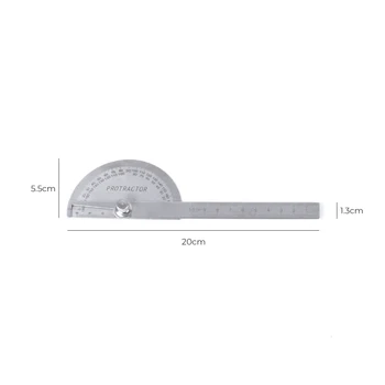 180°Mērīšanas Lineāls Regulējams Puslokā Indeksēšanas Platums Rīku, Leņķa Mērītājs Amatnieks Valdnieks Goniometer Nerūsējošā Tērauda, Instrumentu
