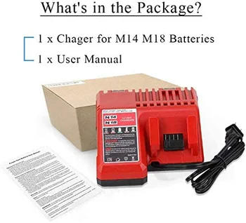 18V Barošanas Līdzeklis Litija Bateriju Lādētāja Nomaiņa Milwaukee M18 48-11-1815 48-11-1820 48-11-1840