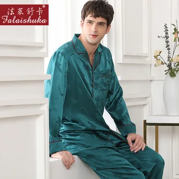 19 momme Modes mulberry zīda pidžamas komplekti vīriešiem Sleepwear tīru īstu zīda cēls vīriešu elegantas pidžamas komplekti vīriešiem T9054