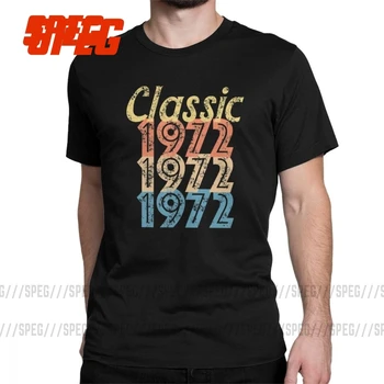 1972. gada Vintage Retro T Krekli Vīriešu Kokvilnas Fun T-Krekls ar Apaļu Kakla 47 Dzimšanas dienas Dāvanas Tee 47 Gadus Vecs Topi Grafikas Iespiestas Vīrietis