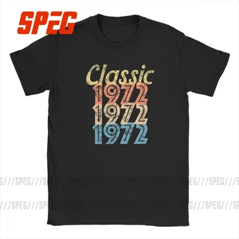 1972. gada Vintage Retro T Krekli Vīriešu Kokvilnas Fun T-Krekls ar Apaļu Kakla 47 Dzimšanas dienas Dāvanas Tee 47 Gadus Vecs Topi Grafikas Iespiestas Vīrietis