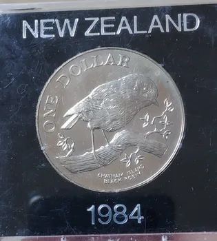 1984 Jaunzēlande 1 Dolārs 38mm Monētas Veco Oriģinālu Monētu Kolekcionējamus Edition Reāla Izlases Gads