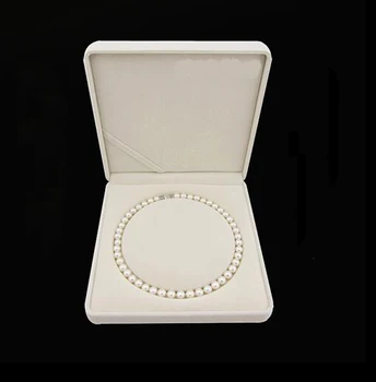 19x19x4cm samta rotaslietas lodziņā garas pērļu kaklarota box dāvanu kastē dubultu virknes apaļas formas iekšpusē vairāk krāsu izvēle