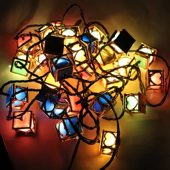 1gb/daudz 28pcs Lampas String Ziemassvētku Krāsains LED Dāvanu Gaismas Eglīšu Rotājumi 3.3 metri Festivāla Puse Rotājumi