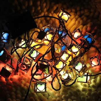 1gb/daudz 28pcs Lampas String Ziemassvētku Krāsains LED Dāvanu Gaismas Eglīšu Rotājumi 3.3 metri Festivāla Puse Rotājumi