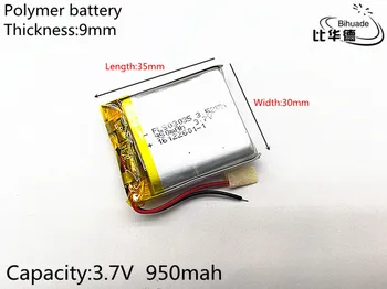 1gb/daudz 903035 3.7 V, 950mAh 903033 Universālā Li-ion baterijas tablet pc Mp3 MP4 MP5 GPS mobilie bluetooth