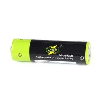 1gb/daudz ZNTER 1,5 V 1700mAh AA atkārtoti uzlādējams akumulators, USB uzlādējams litija polimēru baterija, ātrā uzlāde caur Micro USB kabeļa