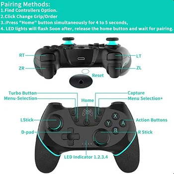 1gb Gamepad Nintendo Slēdzis Pro NS-Switch Konsole, Bezvadu Bluetooth Gamepad Video Spēli USB Kursorsviru Kontrolieris Kontroles Karstā