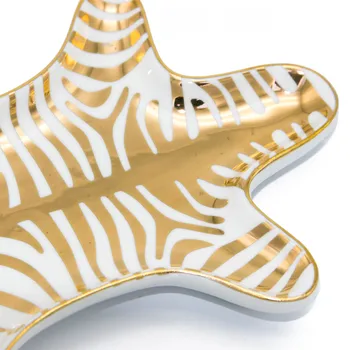 1GB Keramikas Zebra Formas Plāksnes Rotaslietas trauku bļodas saldējums Apdare Amatniecības Uzkodu konfektes uzglabāšanas paliktnis Uzkodu trauku