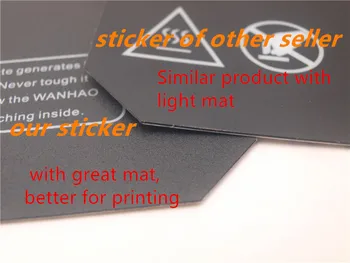 1gb Kvalitātes Wanhao Aparāts I3 black Sēdekļu gultas mat Drukāt Virsmas/uzlīme Par Wanhao i3 Anet 3D Printeri Uzlīmju Lapas Veidot