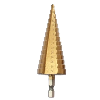 1gb Metriskās Spirāli Flauta Pagoda Formas Caurumu Griezējs 4-32mm HSS Tērauda Konuss Urbju Komplekts Triangle Kāta Solis, Asināšana