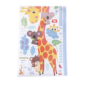 1GB Noņemama Uzlīme Radošās Mākslas Mūra Mājas Dekoru Eco Noņemams Žirafe Augstums Pasākums Valdnieks Sienas Uzlīme