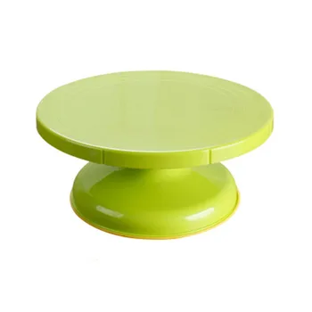 1GB Plastmasas kūka diska rotācijas neslīdošu kārtu kūka apdare, rāmis kūka rotējošā šķīvja virtuves DIY podu cepšanas rīki