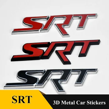 1GB SRT 3D metāla auto emblēmas uzlīme aizmugurē, Bagāžnieka žetons Grils Uzlīmes, Auto uzlīmes, JEEP Dodge Charger SRT8 SRT4 Auto stils