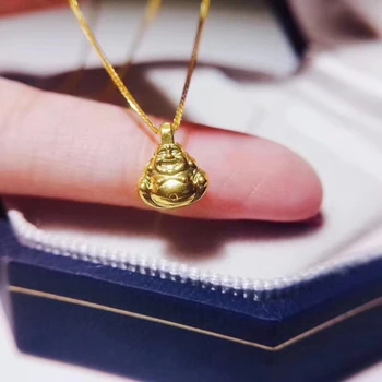 1GB Zelta Budas Zelta Rotaslietas, Meitene, Sirds 3D Grūti Gold Charms 999 Zelta Kulons Laimīgs Pērlīšu Rotaslietas Mazo Budu