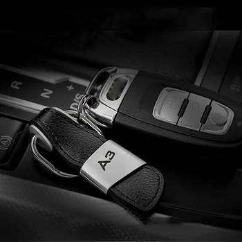 1gb Ādas A3 Logo, Automašīnu Atslēgu piekariņi, Atslēgu piekariņi Keychain Auto Keyring Audi A3 8V 8P 8L S3 RS3 Sportback Sedans, S line Quattro
