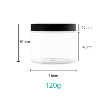1oz 2oz 4oz 50gab Tukši Kosmētikas Konteineru Pārredzamu Cream Jar Pārtikas Pot Tējas Alva Kosmētika Iepakojums Konteineri
