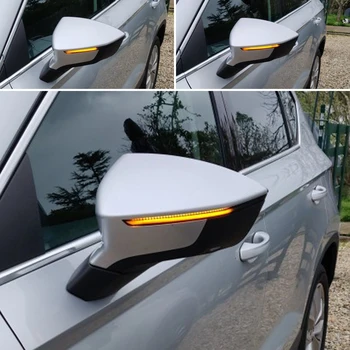 1Pair LED Dinamiskais Spogulis Rādītāji Retranslatori Par SEAT LEON 3 III 5F ITV tehniskā apskate Sānu Spoguļi Indikators Sērijveida Gaismas