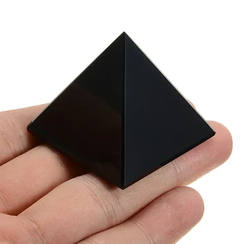 1pc Black Obsidian Piramīdas Dabas Reiki Enerģijas Piramīdas, Kristāla Aizsardzības Dziedniecības Akmeņi Amatniecības Mājas Dector