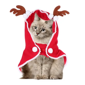 1Pc Burvīga Ziemassvētku Cat Halloween Cape Puse Cosplay Svētku Tērpu Modes Dizaina Suns Cape Pet Apģērbs