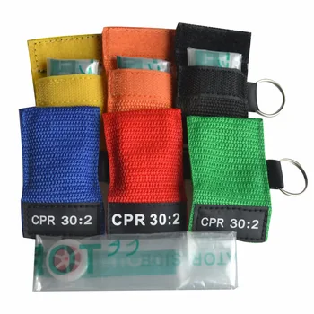 1Pc Izvēles Krāsas CPR Sejas aizsargu Glābšanas Komplekts CPR Maska Resuscitator Ar Keychain Atslēgu Gredzens