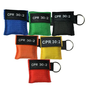1Pc Izvēles Krāsas CPR Sejas aizsargu Glābšanas Komplekts CPR Maska Resuscitator Ar Keychain Atslēgu Gredzens