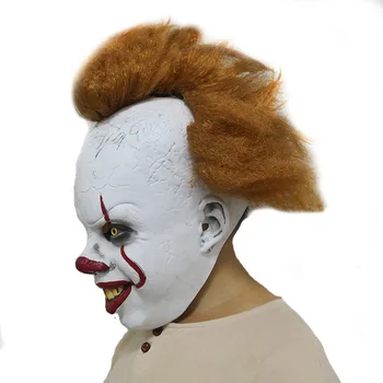 1pc Joker Pennywise Maska Stephen King Tā otrā Nodaļa 2 Šausmu Cosplay Lateksa Maskas Ķivere Klauns Halloween Party Kostīms Prop