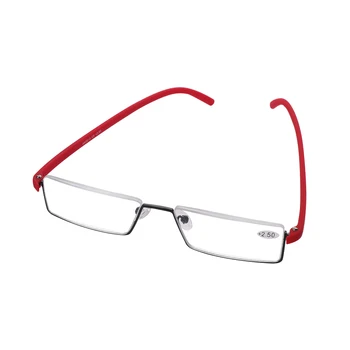 1Pc Karstā Ultravieglajiem Ar Lietu Lasīšanas Brilles Sieviete Vīrietis Portatīvo Elastīgu Redzes Aprūpes TR90 Pusi Rāmi, Daļēji bez apmales Brilles Lasītājs