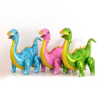 1pc Lielu 4D Pastaigas Dinozauru Folija Baloni Zēni Dzīvnieku Baloni Bērniem Dinozauru Dzimšanas dienas svinības Jurassic Pasaules Dekoru Balonu