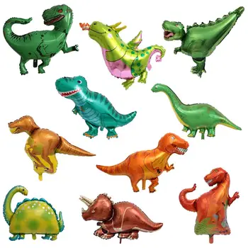 1pc Lielu 4D Pastaigas Dinozauru Folija Baloni Zēni Dzīvnieku Baloni Bērniem Dinozauru Dzimšanas dienas svinības Jurassic Pasaules Dekoru Balonu