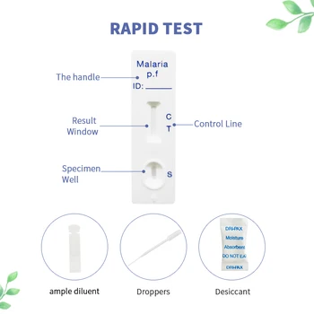 1PC Malārijas Antigēnu P. f Ātrās noteikšanas Testa Kasetes Slimību diagnostika Malāriju Tests