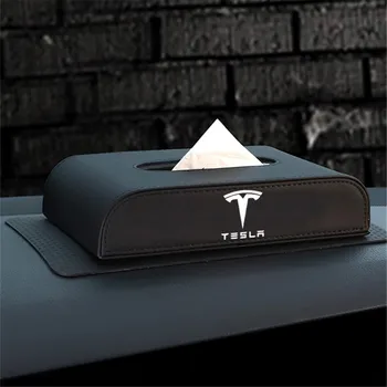 1PC Universālo Auto Salvešu Kaste Tesla Model X Modelis 3 Modelis, S Stūre Papīra Kastē, Auto Piederumi