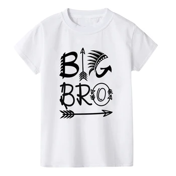 1pcsChildren Labākais Draugs, T-kreklu Big Bro Lil Bro Matching Apģērbs Zēns Topi Smieklīgi Bērniem Burtu Drukā T Krekli Brāļi Tērpiem