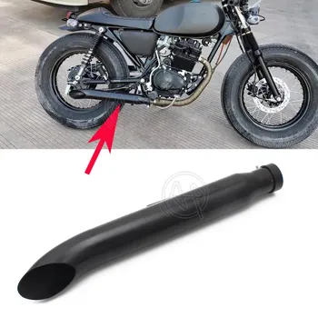 1ps Universālo Motociklu Black MetalCafe Sacīkšu Izplūdes Caurules Muffler Atplūdes Caurule trokšņu Slāpētājs Par Harley Bobbers /Honda CRF230F CRF150F