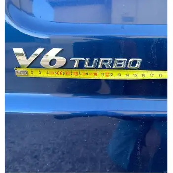 1SETxABS Plastmasas V6+TURBO Uzlīmi, Emblēmu Emblēma Logo