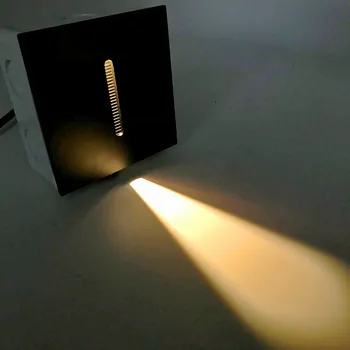 1W LED Prožektora Kāpņu Gaismas 85-265V Sconce Bēniņu Sienas, Soli, Apgaismojums Kāpnes Footlight Iekštelpu Apdares Lampas ar Kustību Sensoru