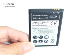1x 1800mAh BN-06 / BN06 / BN 06 Nomaiņa Li-ion Akumulatoru Microsoft Nokia Lumia 430 Lumia430 + Izsekošanas Kods