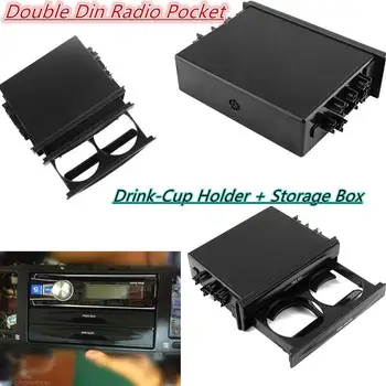 1x Double Din Radio Kabatas, Dzērienu Tases Turētājs +Uzglabāšanas Kārba, Universāls Auto kravas automašīnu CX-28 Auto Audio Konvertēšanas Cimdiem