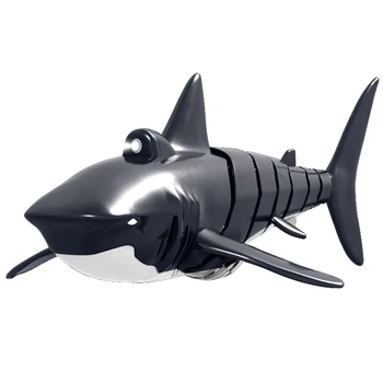 2.4 G 4 Kanālu High Speed Tālvadības Laivu Simulācijas Haizivs Laivu ar Gaismas Efektu Zemūdens Spēles Rotaļlietas