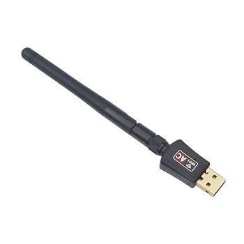 2.4 G/5.8 G divjoslu WiFi Adapteris Receiver USB Bezvadu LAN AC Wi-Fi Dongle Tīkla Karte + Antenu PC, Mac, Windows 10