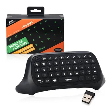 2.4 G Mini Bezvadu Chatpad Tastatūras Xbox Viens /Xbox One S Gamepad Kontrolieris Ar Zaļu Apgaismojumu