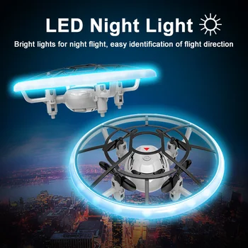 2.4 G Mini NLO dūkoņa ar LED nakts gaisma S122 Puses Uzrādi Infrasarkano RC Helikopters Quadcopter Modelis Indukcijas dron Rotaļlietas zēns