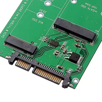 2.5 collas M. 2 NGFF MSATA 2-in-1 Vairākus Izmēra SSD diskus ar SATA III Converter Karte