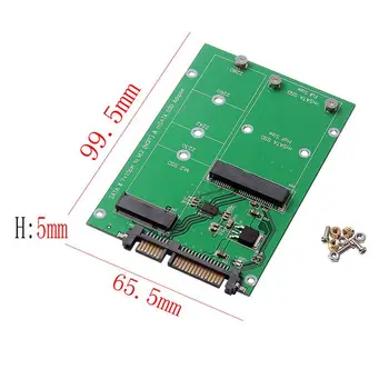 2.5 collas M. 2 NGFF MSATA 2-in-1 Vairākus Izmēra SSD diskus ar SATA III Converter Karte